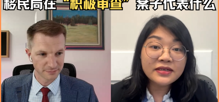 移民局在“积极审查”案子代表什么？