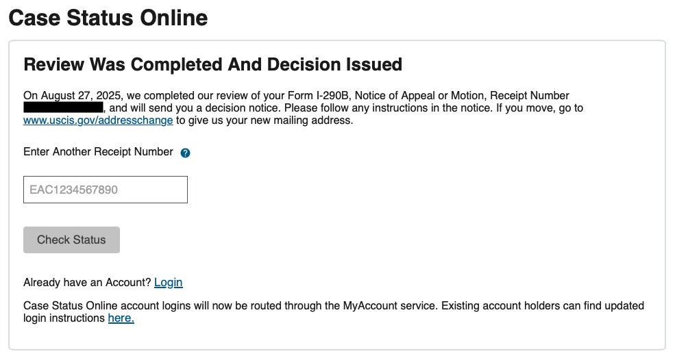 成功重新开案：I-290B申请助力调整身份