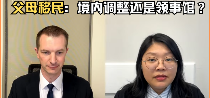 父母应该调整身份还是走领事馆程序？