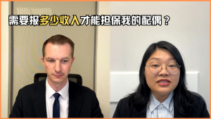 需要报多少收入才能担保我的配偶？