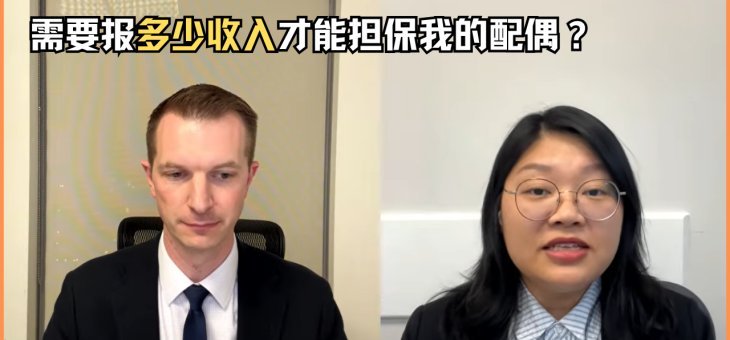 需要报多少收入才能担保我的配偶？